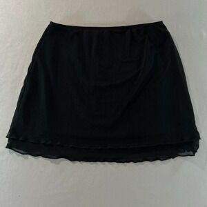 Motel Eldon Skirt Black Mesh Double Layer Mini Skirt Size S NWT Y2K Indie Grunge